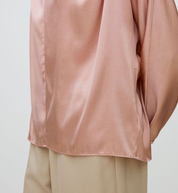 TOMORROWLAND collection「ウォッシャブルサテン ドレープブラウス」|シャツ・ブラウス|