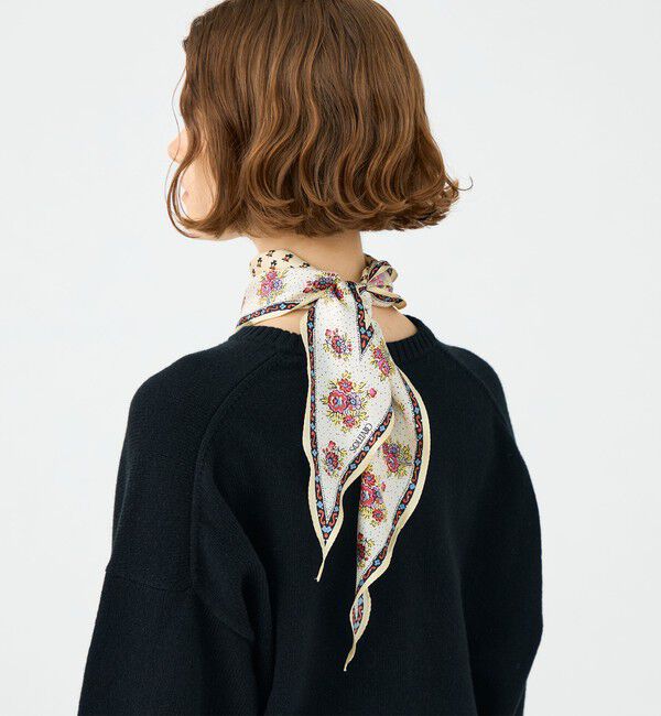 SOULEIADO「SOULEIAO シルクプリント スカーフ」|バンダナ・スカーフ|