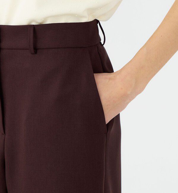 Ballsey「パウダリーストレッチツイル セミワイドパンツ」|その他|