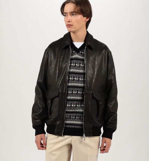 TOMORROWLAND MENS「【別注】EMMETI AKRON ラムレザー ブルゾン」|ブルゾン・スタジャン|