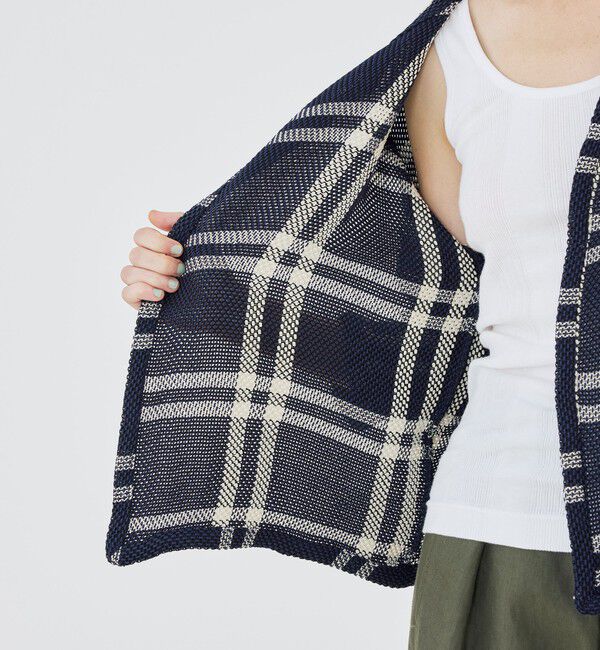 GALERIE VIE「ラッセルコットン ワイドバランスジャケット」|ノーカラージャケット|