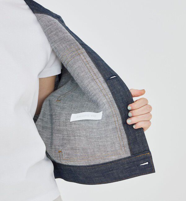 GALERIE VIE「ステイブルーデニム ノーカラージャケット」|デニムジャケット|