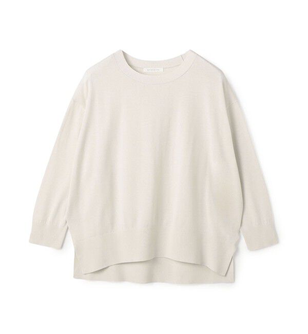 GALERIE VIE「プレーンコットン クルーネックプルオーバー」|ニット・セーター|13 ライトグレー