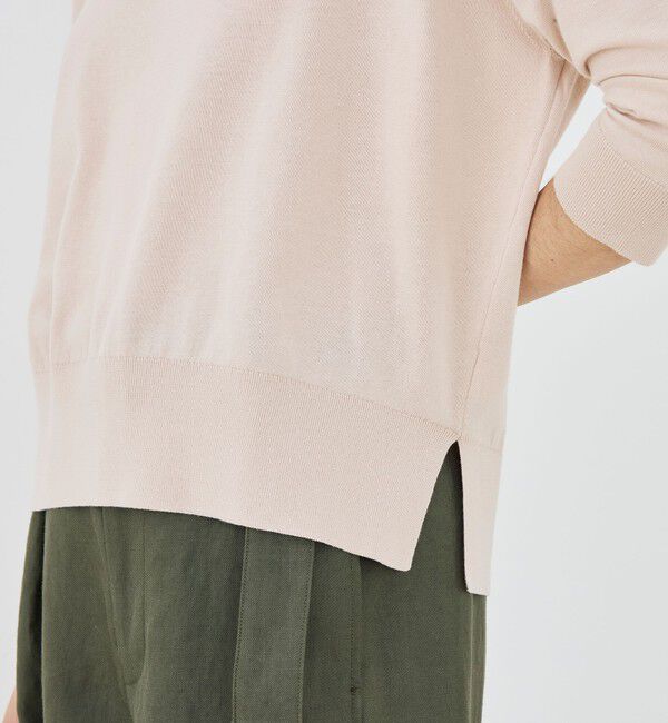 GALERIE VIE「プレーンコットン クルーネックプルオーバー」|ニット・セーター|