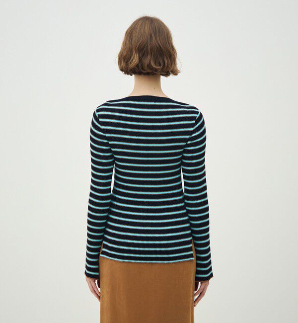 MACPHEE「コットンリブ ボートネックプルオーバー」|ニット・セーター|