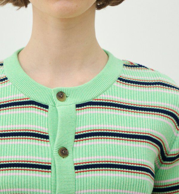 MACPHEE「コットンリブ クルーネックカーディガン」|カーディガン|