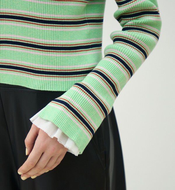 MACPHEE「コットンリブ クルーネックカーディガン」|カーディガン|