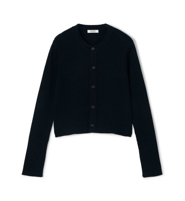 MACPHEE「コットンリブ クルーネックカーディガン」|カーディガン|69 ネイビー