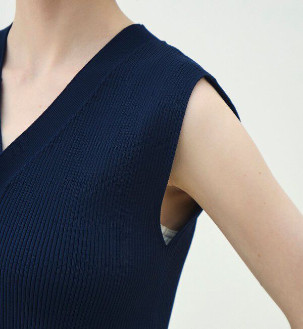 MACPHEE「フォームニット ペプラムベスト」|ベスト・ジレ|