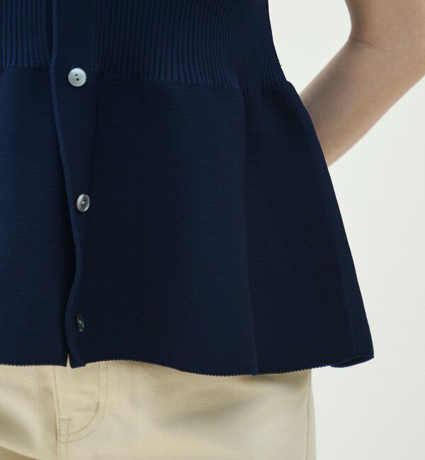 MACPHEE「フォームニット ペプラムベスト」|ベスト・ジレ|