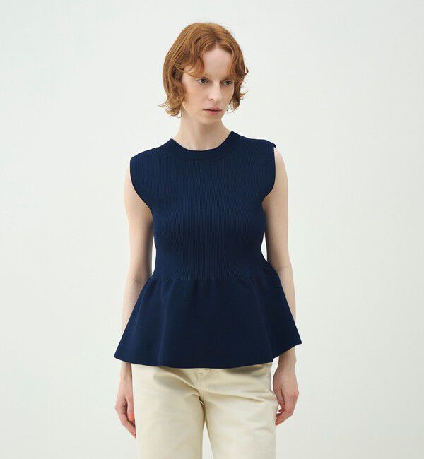 MACPHEE「フォームニット ペプラムベスト」|ベスト・ジレ|