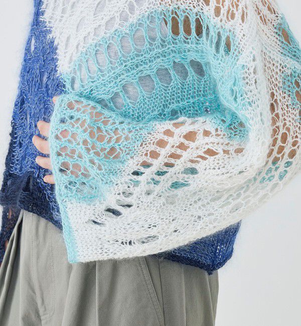 GALERIE VIE「リネンパッチワーク ボートネックプルオーバー」|ニット・セーター|