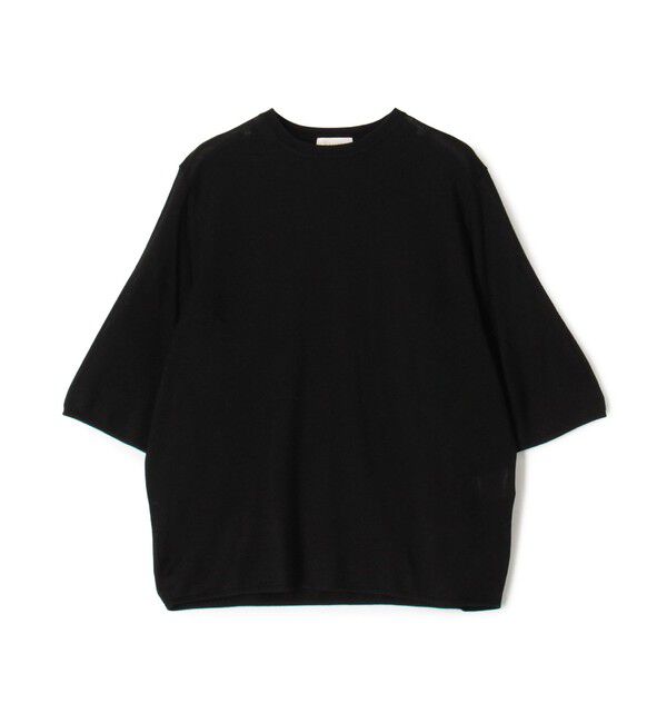 Ballsey「エヴァーシルク ハーフスリーブプルオーバー」|ニット・セーター|19 ブラック