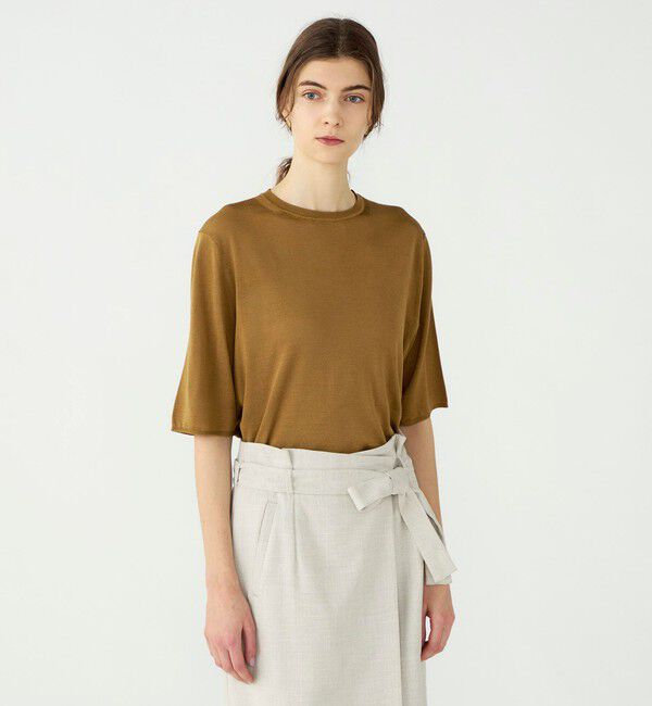 Ballsey「エヴァーシルク ハーフスリーブプルオーバー」|ニット・セーター|