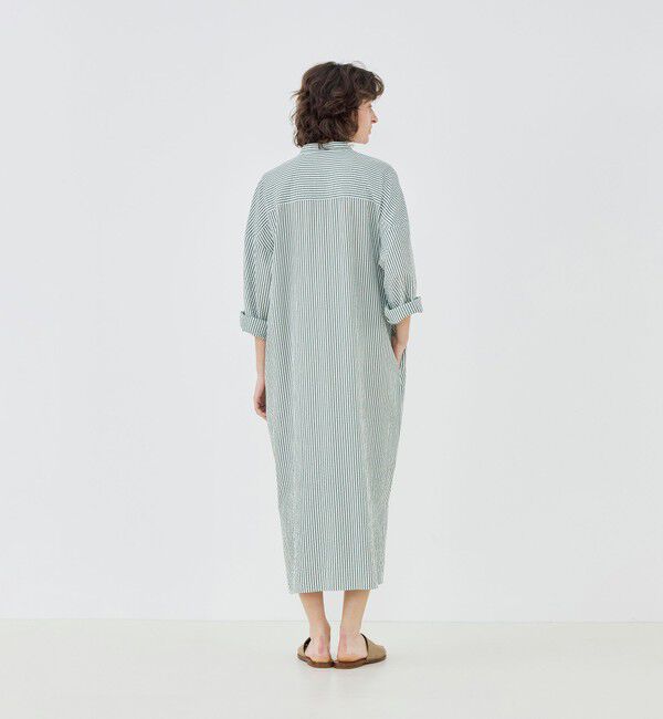 GALERIE VIE「ソフトストライプ スタンドカラーシャツワンピース」|ワンピース|
