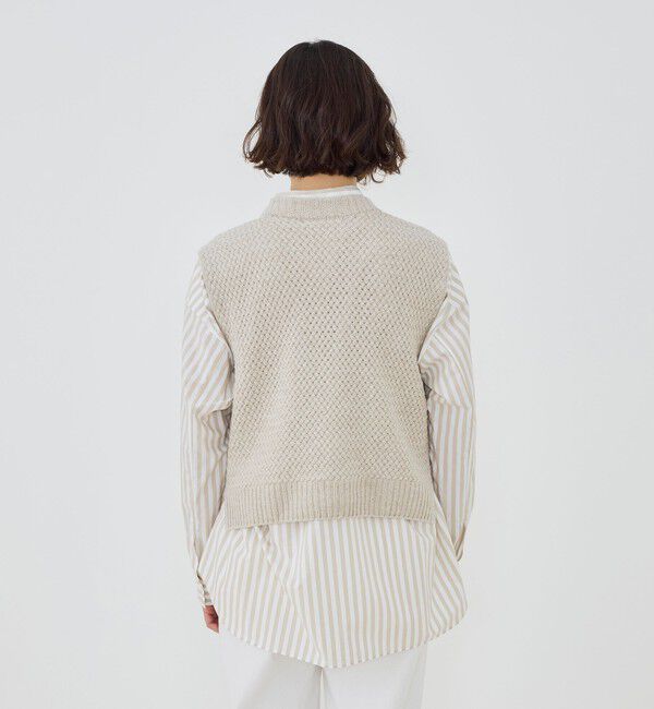 GALERIE VIE「リネンウールバスケット クルーネックベスト」|ベスト・ジレ|