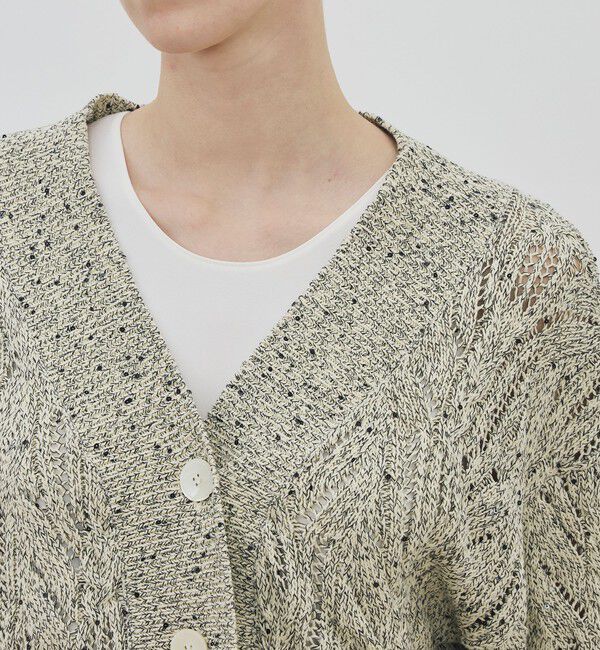 DES PRES「コットンスパンコールムリネ Vネックカーディガン」|カーディガン|
