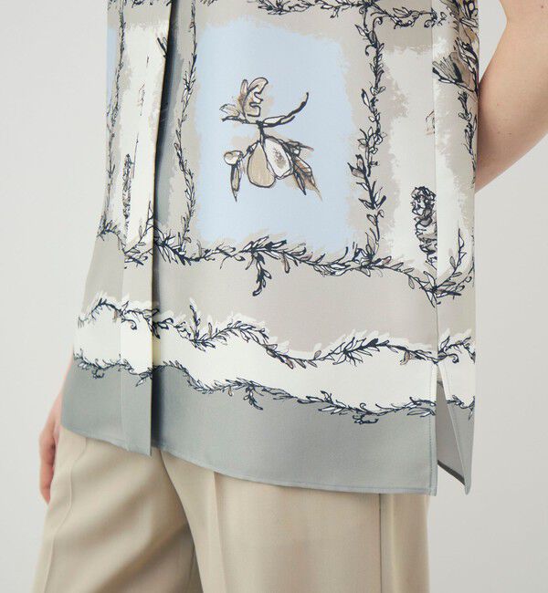 TOMORROWLAND collection「ローマプリント フレンチスリーブブラウス」|シャツ・ブラウス|