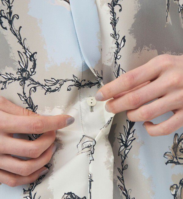 TOMORROWLAND collection「ローマプリント フレンチスリーブブラウス」|シャツ・ブラウス|