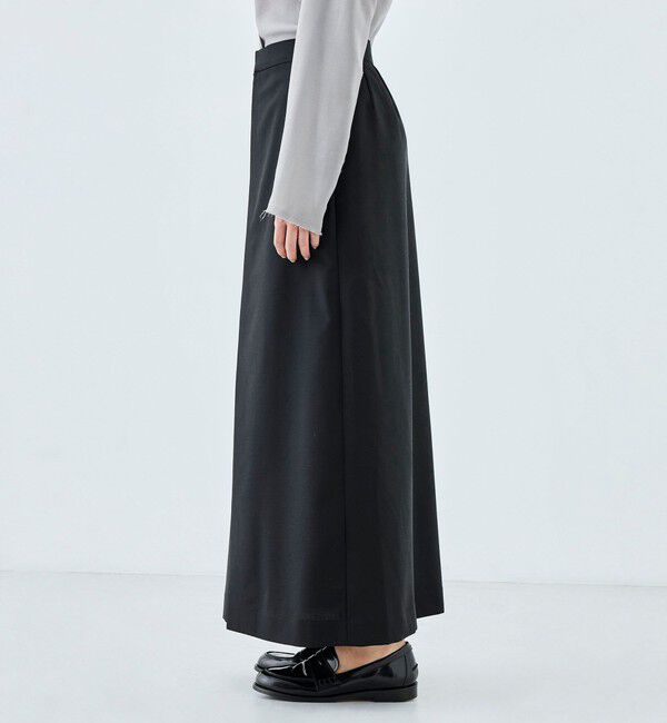 Edition「ドライツイル フロントジップスカート」|台形|
