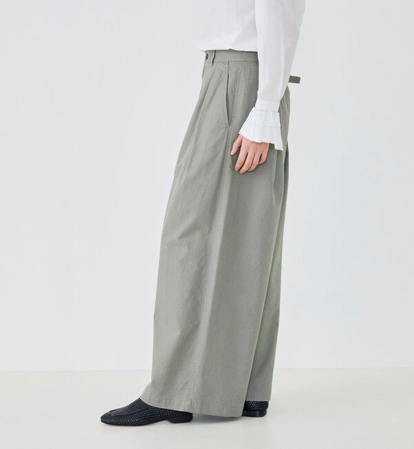 GALERIE VIE「ノンマーセライズドコットン タックワイドパンツ」|その他|