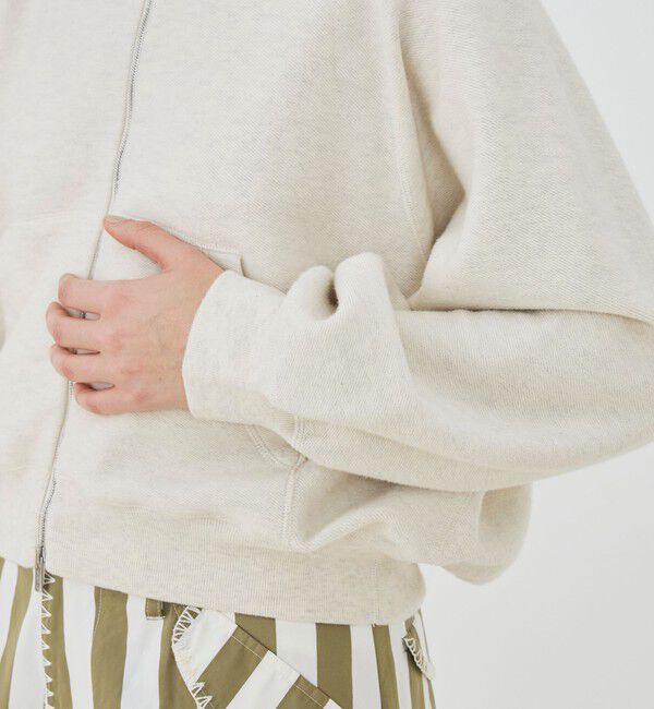 GALERIE VIE「コットンナイロンスエットニット ジップアップパーカ」|パーカー|