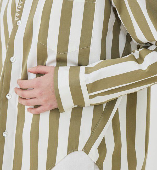 GALERIE VIE「パラソルストライプ シェルシルエットシャツ」|シャツ・ブラウス|