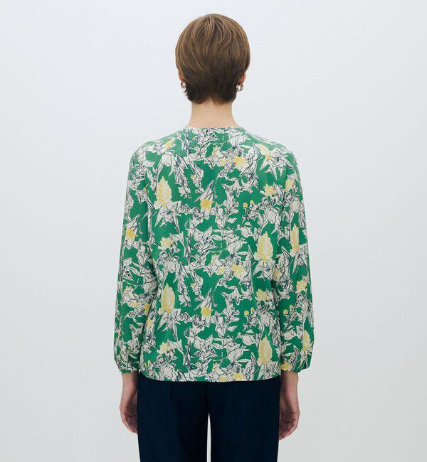 TOMORROWLAND collection「コックスコブフラワープリント ループリボンブラウス」|シャツ・ブラウス|