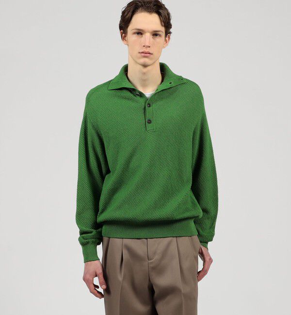 TOMORROWLAND MENS「TOMORROWLAND tricot ギマコットンニット スタンドカラープルオーバー 」|ニット・セーター|