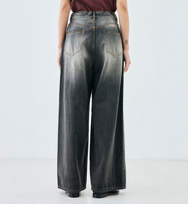 Edition「ブラックデニム ドローコードパンツ」|デニム|