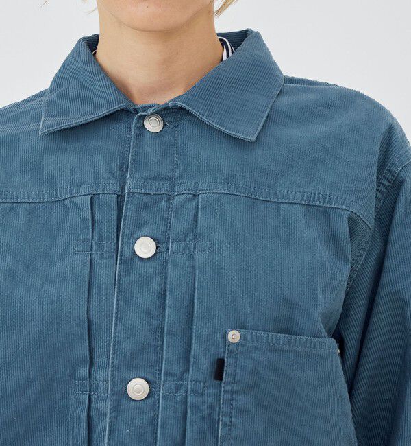 GALERIE VIE「ライトコーデュロイ プリーテッドジャケット」|ブルゾン・スタジャン|