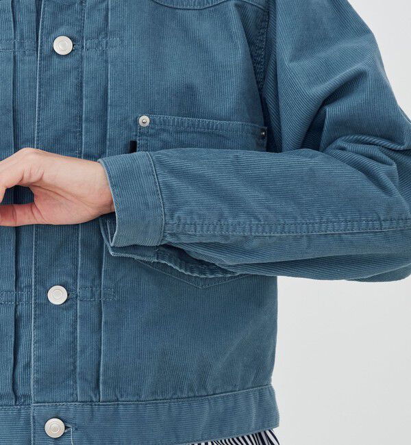 GALERIE VIE「ライトコーデュロイ プリーテッドジャケット」|ブルゾン・スタジャン|