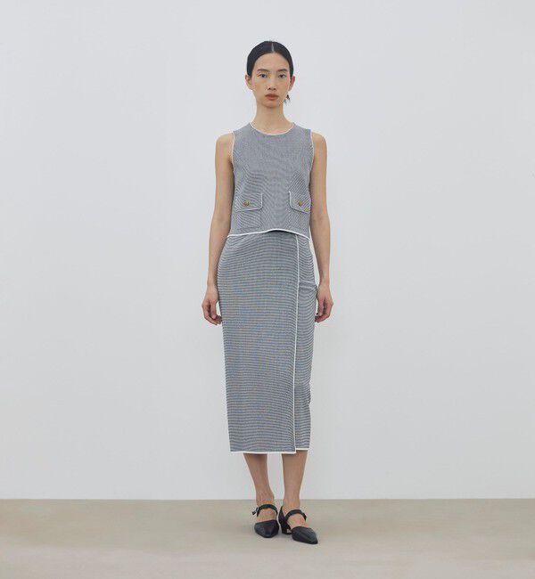 DES PRES「ストレッチダブルジャカード パイピングプルオーバー」|ニット・セーター|