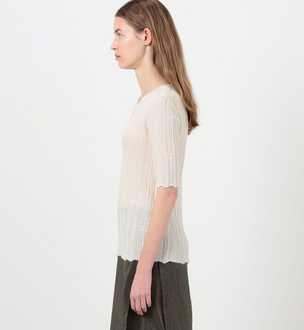 TOMORROWLAND GOODS「Lauren Manoogian PLISSE ハーフスリーブプルオーバー」|ニット・セーター|