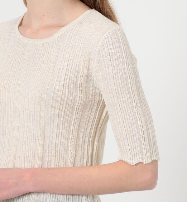 TOMORROWLAND GOODS「Lauren Manoogian PLISSE ハーフスリーブプルオーバー」|ニット・セーター|