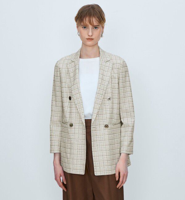 TOMORROWLAND collection「ブライトファンシー ダブルブレストジャケット」|テーラードジャケット|