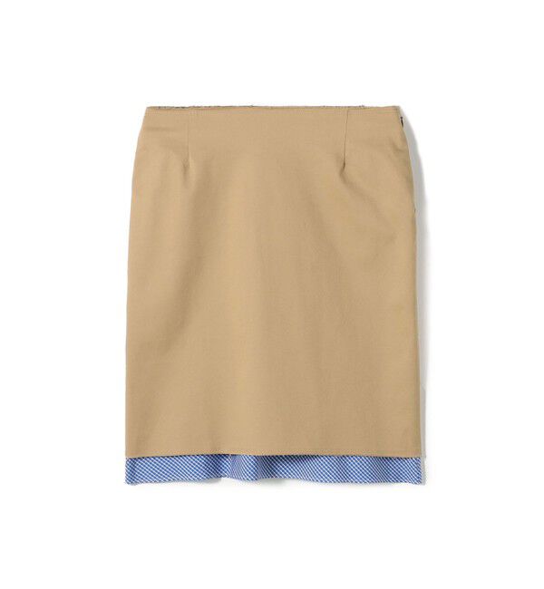 Edition「edition pourell コットンレイヤード スカート」|タイト|43 ベージュ