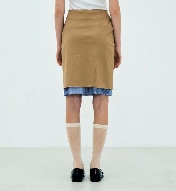 Edition「edition pourell コットンレイヤード スカート」|タイト|