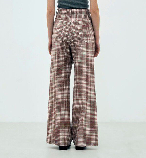 Edition「edition pourell ウールマルチチェック フレアパンツ」|その他|