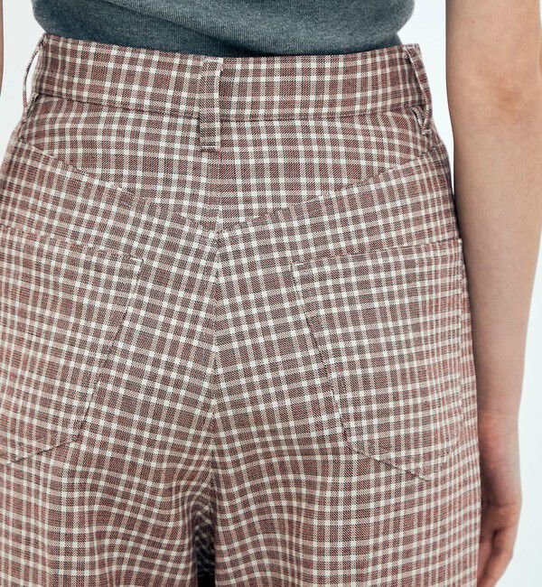 Edition「edition pourell ウールマルチチェック フレアパンツ」|その他|