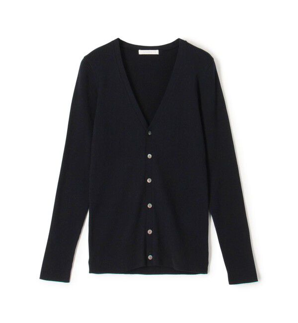 GALERIE VIE「ギザコットンリブ Vネックカーディガン」|カーディガン|69 ネイビー