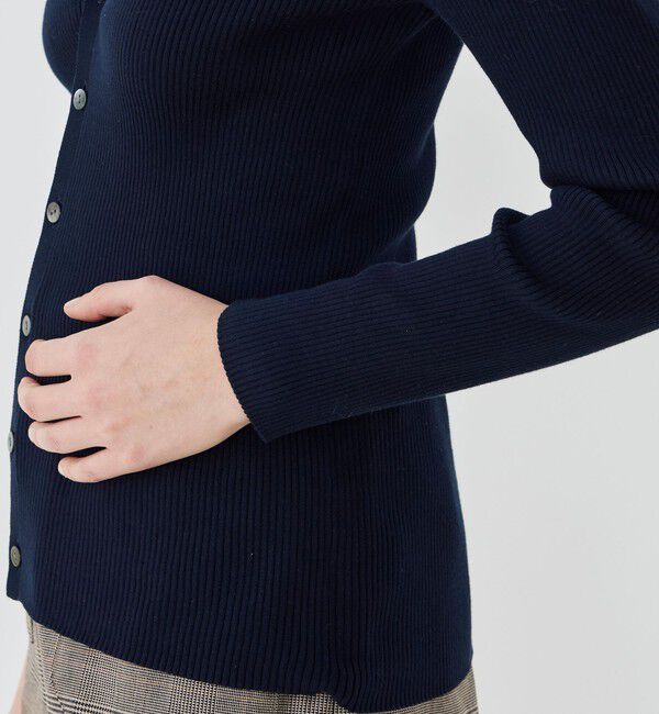 GALERIE VIE「ギザコットンリブ Vネックカーディガン」|カーディガン|