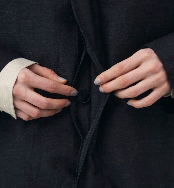 TOMORROWLAND GOODS「HAVERSACK ウールシルク バルカラーコート」|ステンカラーコート|