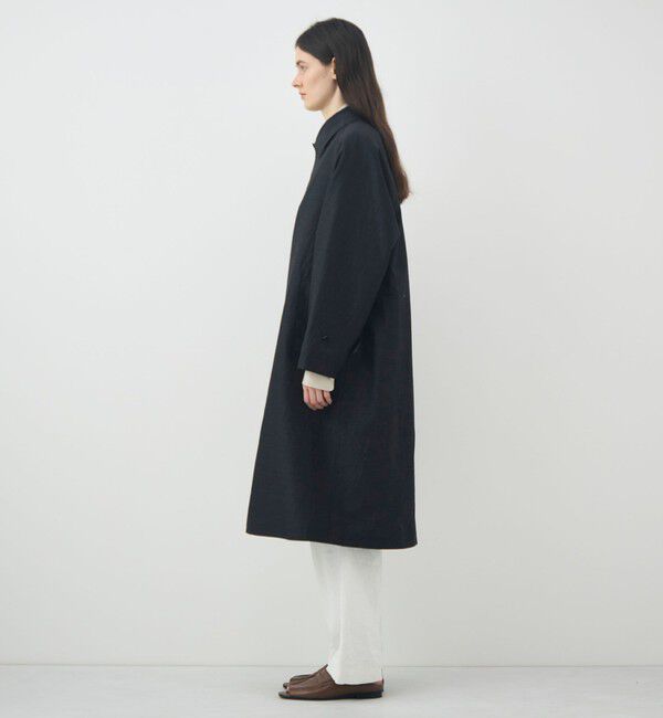 TOMORROWLAND GOODS「HAVERSACK ウールシルク バルカラーコート」|ステンカラーコート|
