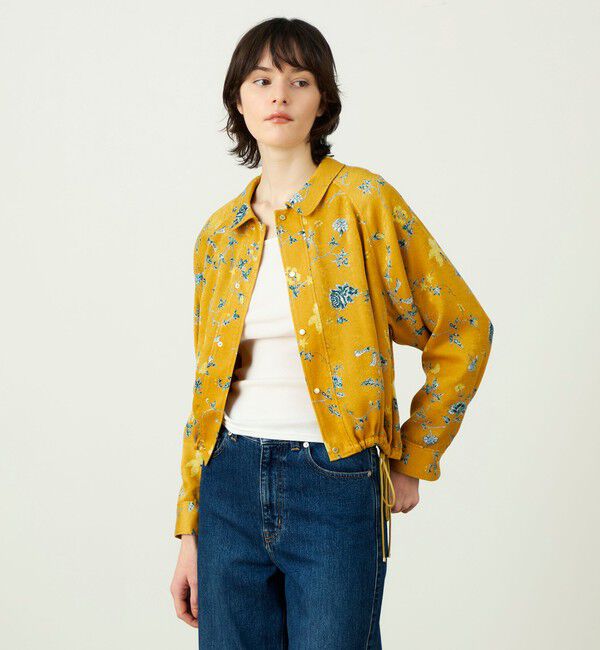 SOULEIADO「ベルベットサテンプリント ブルゾン」|ブルゾン・スタジャン|