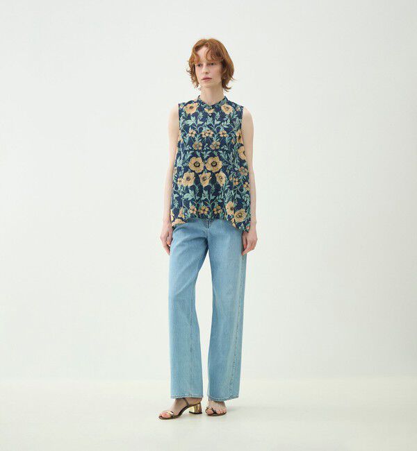 MACPHEE「【WEB先行予約】ウォールペーパープリント スリーブレスブラウス」|シャツ・ブラウス|