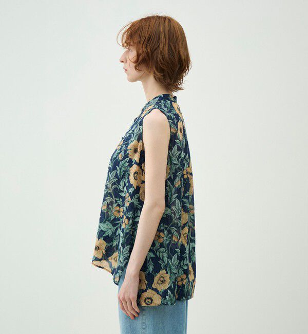 MACPHEE「【WEB先行予約】ウォールペーパープリント スリーブレスブラウス」|シャツ・ブラウス|