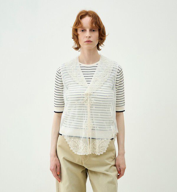 MACPHEE「【WEB先行予約】ビンテージレース ノースリーブブラウス」|シャツ・ブラウス|