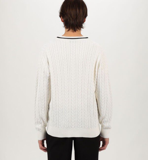 TOMORROWLAND MENS「コットンケーブル Vネックニット」|ニット・セーター|