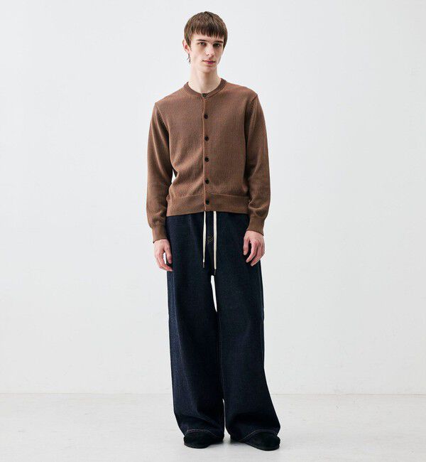 Edition「コットンナイロン シャンブレーニットカーディガン」|カーディガン|